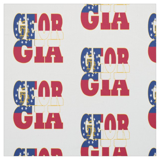 Georgia American state flag Fabric (Swatch)