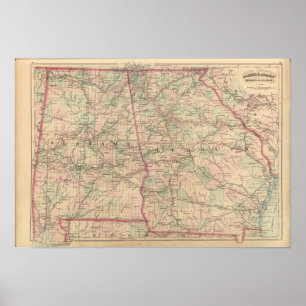 Georgia and Alabama Poster
