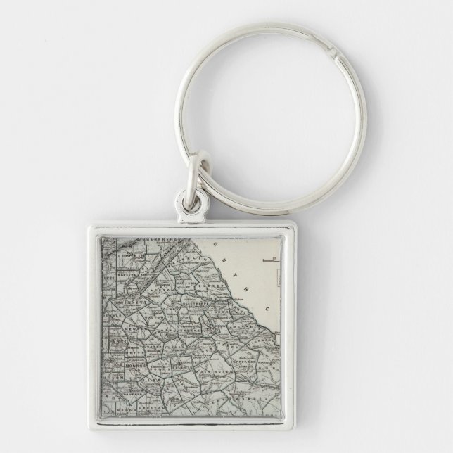 Georgia Atlas Map Key Ring (Front)
