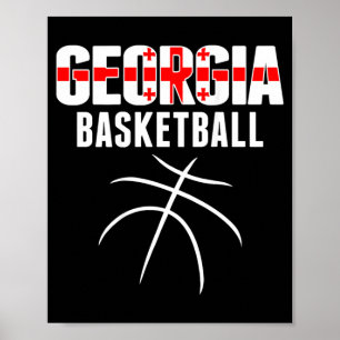 Georgia Basball Fans Jersey - Georgian Flag Sport Poster