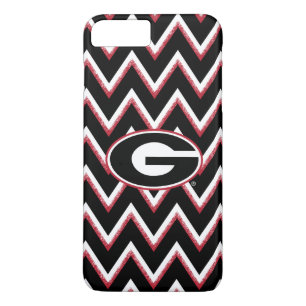 Georgia Bulldogs Logo Chevron Pattern iPhone 8 Plus/7 Plus Case