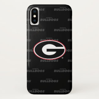 Georgia Bulldogs Logo | Watermark Pattern iPhone X Case