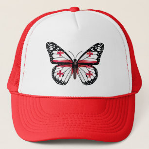 Georgia butterfly monarch flag trucker hat