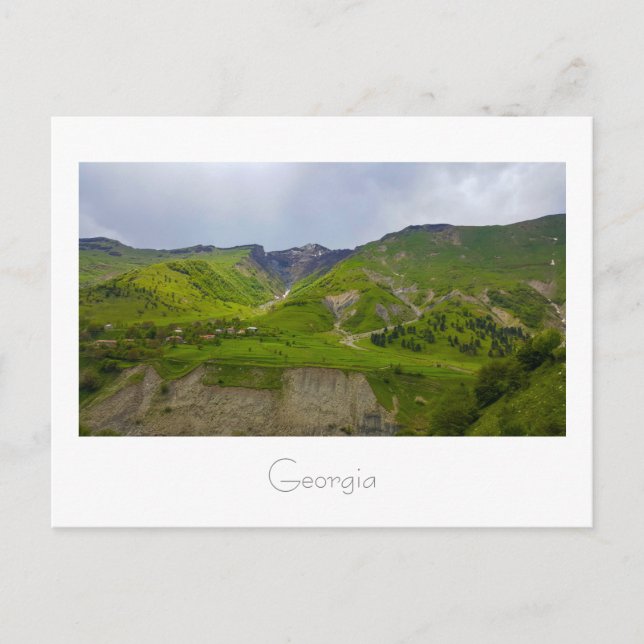 Georgia Caucuses Mountains Landscape Nature Postcard (Front)