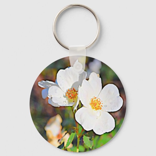Georgia Cherokee Rose Key Ring (Front)