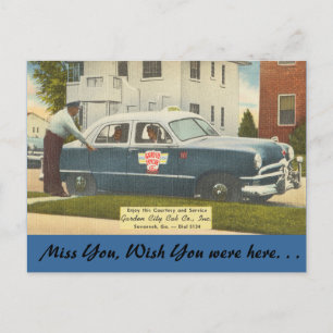 Georgia, City Cab, Savannah Postcard