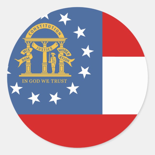 GEORGIA CLASSIC ROUND STICKER (Front)