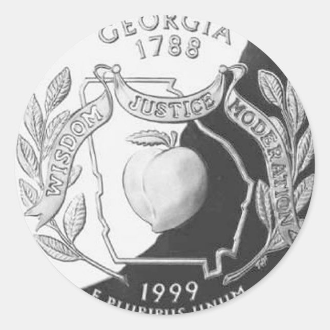 Georgia Classic Round Sticker (Front)