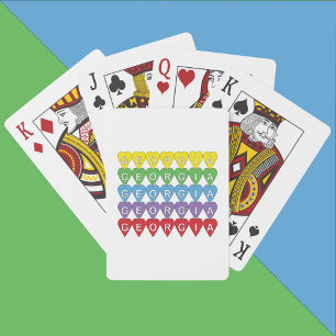 Georgia Colourful Hearts Playing Cards