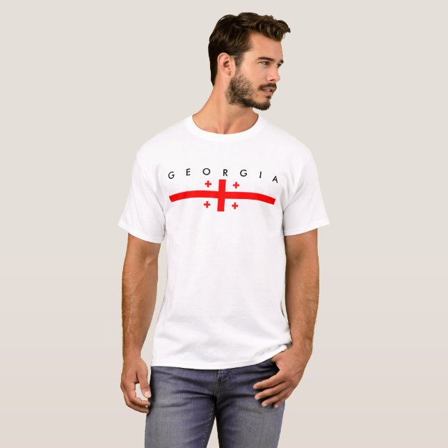 georgia country flag symbol T-Shirt (Front Full)