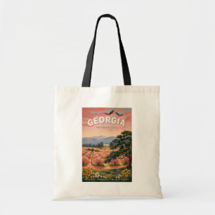 Georgia Country Illustration Travel Art Vintage Tote Bag
