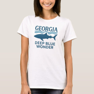 Georgia Deep Blue Wonder Whale Shark Ocean Life T-Shirt