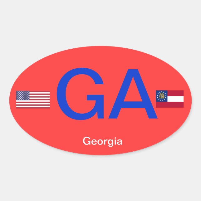 Georgia* Euro-style Bumper StickerSticker Oval Sticker (Front)