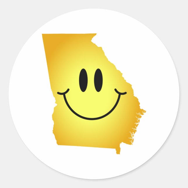Georgia Face Classic Round Sticker (Front)
