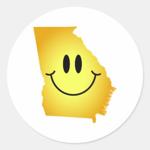 Georgia Face Classic Round Sticker