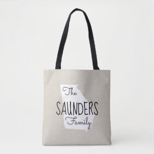 Georgia Family Monogram State Tote Bag