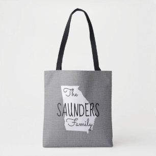 Georgia Family Monogram State Tote Bag
