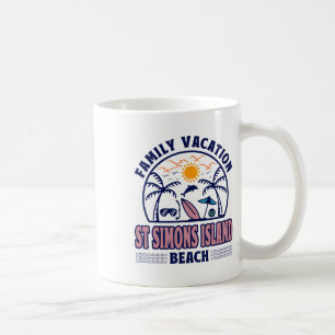 Georgia Family Vacation St Simons Island Beach Coffee Mug