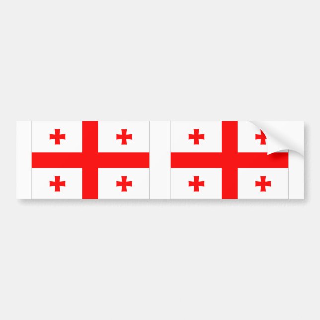 Georgia flag bumper sticker (Front)