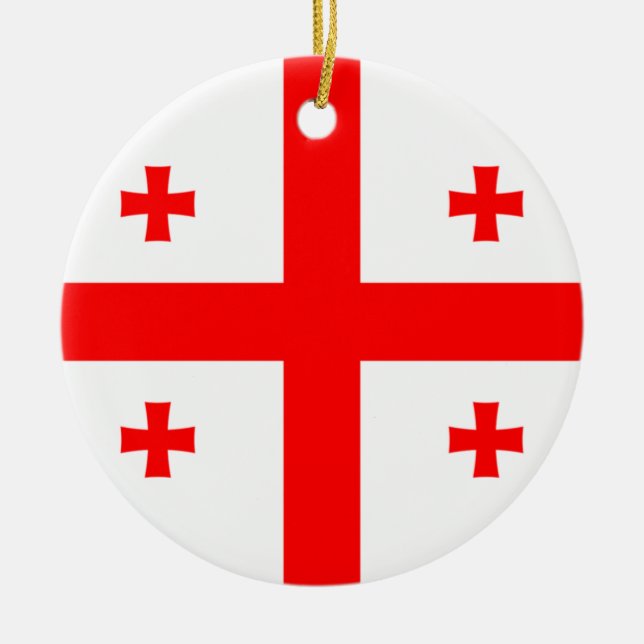 Georgia Flag Ceramic Ornament (Front)