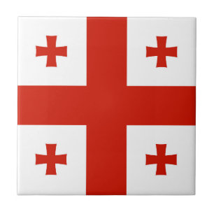 Georgia flag ceramic tile
