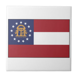 Georgia Flag Ceramic Tile