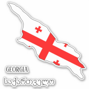Georgia Flag Charming Patriotic Map
