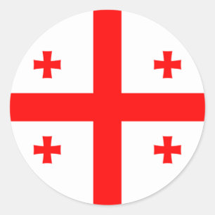 Georgia Flag Classic Round Sticker