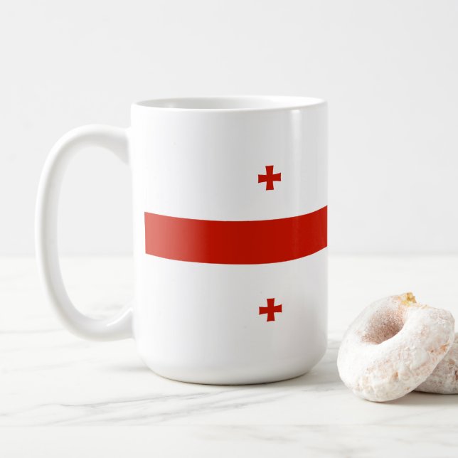 Georgia flag coffee mug (With Donut)