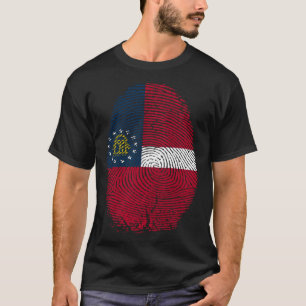 Georgia Flag Fingerprint It is in my DNA for Geor T-Shirt