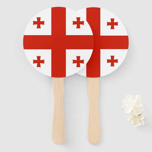 Georgia flag hand fan (Front and Back)