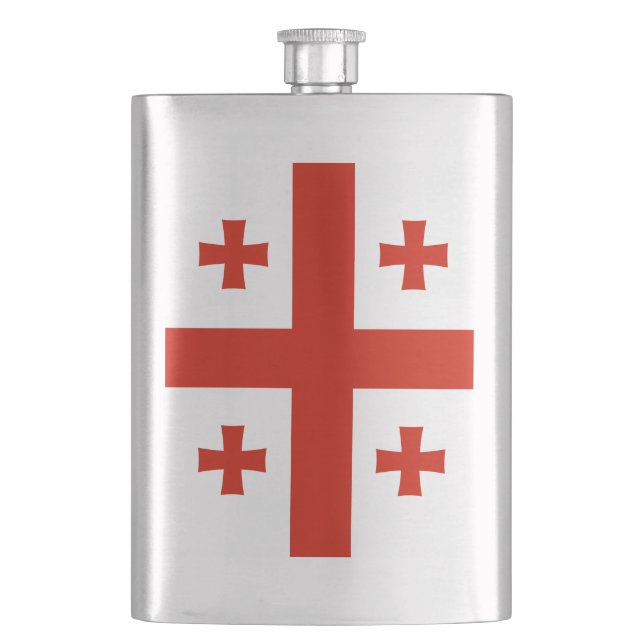 Georgia flag hip flask (Front)