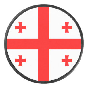 Georgia Flag Hockey Puck