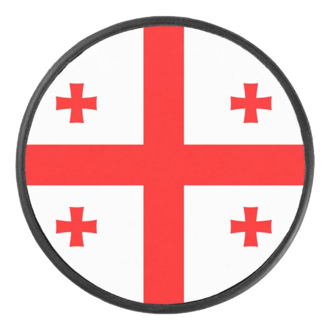 Georgia Flag Hockey Puck (Front)