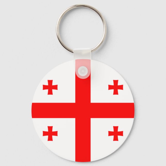 Georgia Flag Key Ring (Front)