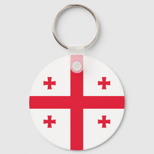 Georgia Flag Key Ring