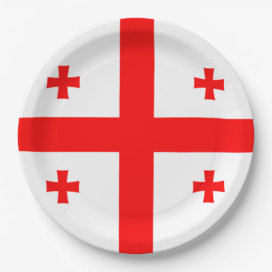 Georgia Flag Paper Plate