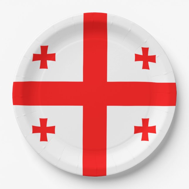 Georgia Flag Paper Plate (Front)