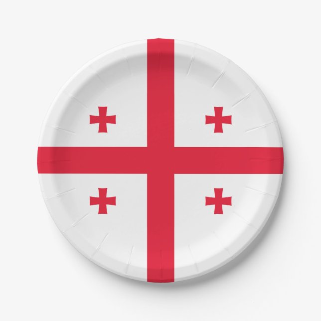 Georgia Flag Paper Plate (Front)