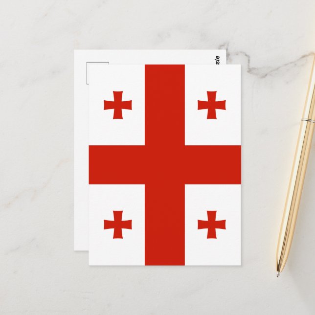 Georgia flag postcard (Front/Back In Situ)