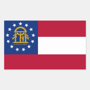 Georgia Flag Rectangular Sticker