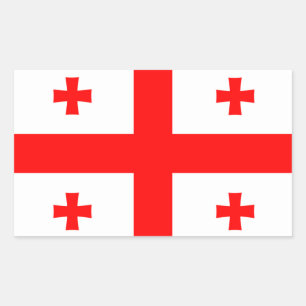 Georgia flag rectangular sticker