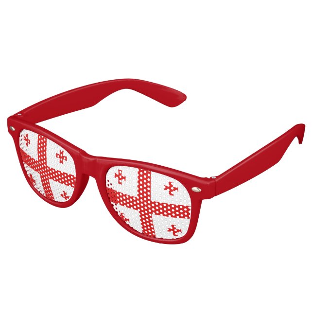 Georgia Flag Retro Sunglasses (Angled)