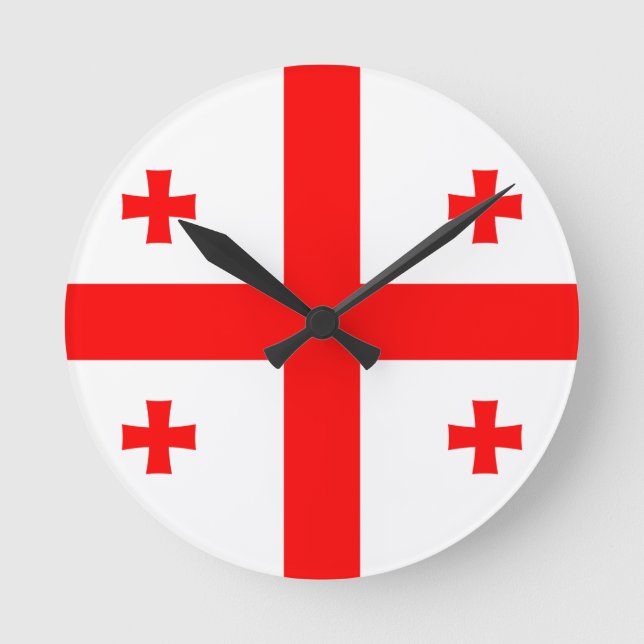 Georgia Flag Round Clock (Front)