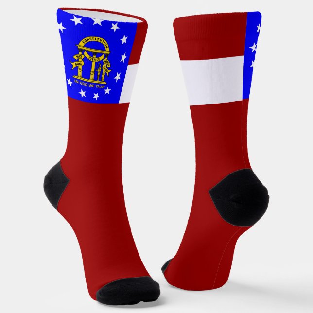Georgia flag socks (Angled)