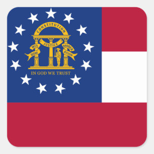 Georgia Flag Square Sticker