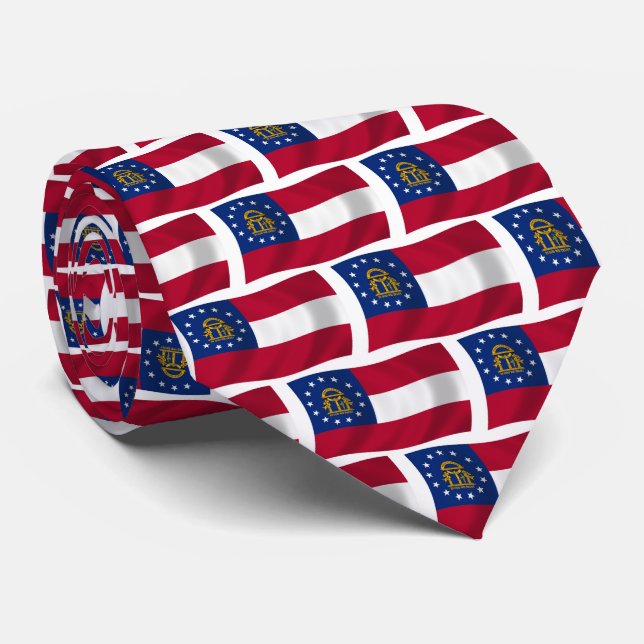Georgia Flag Tie (Rolled)