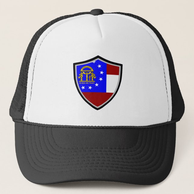 Georgia flag trucker hat (Front)