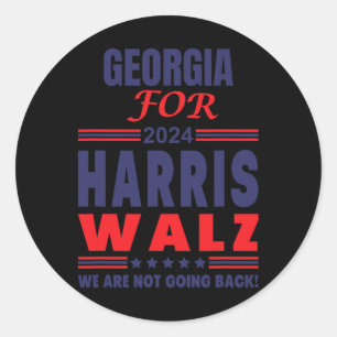 Georgia For Harris Walz Classic Round Sticker