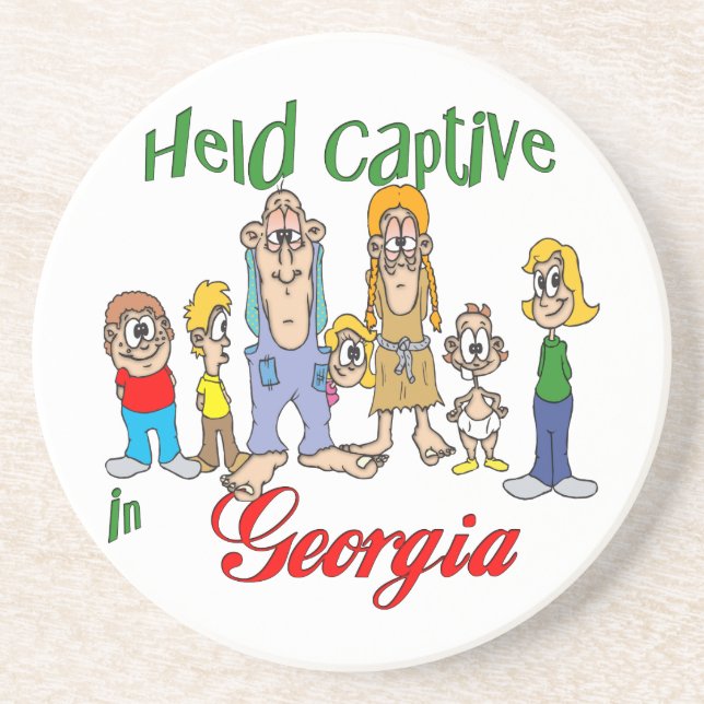 Georgia Funny Trailer Park Sandstone Coaster (Front)
